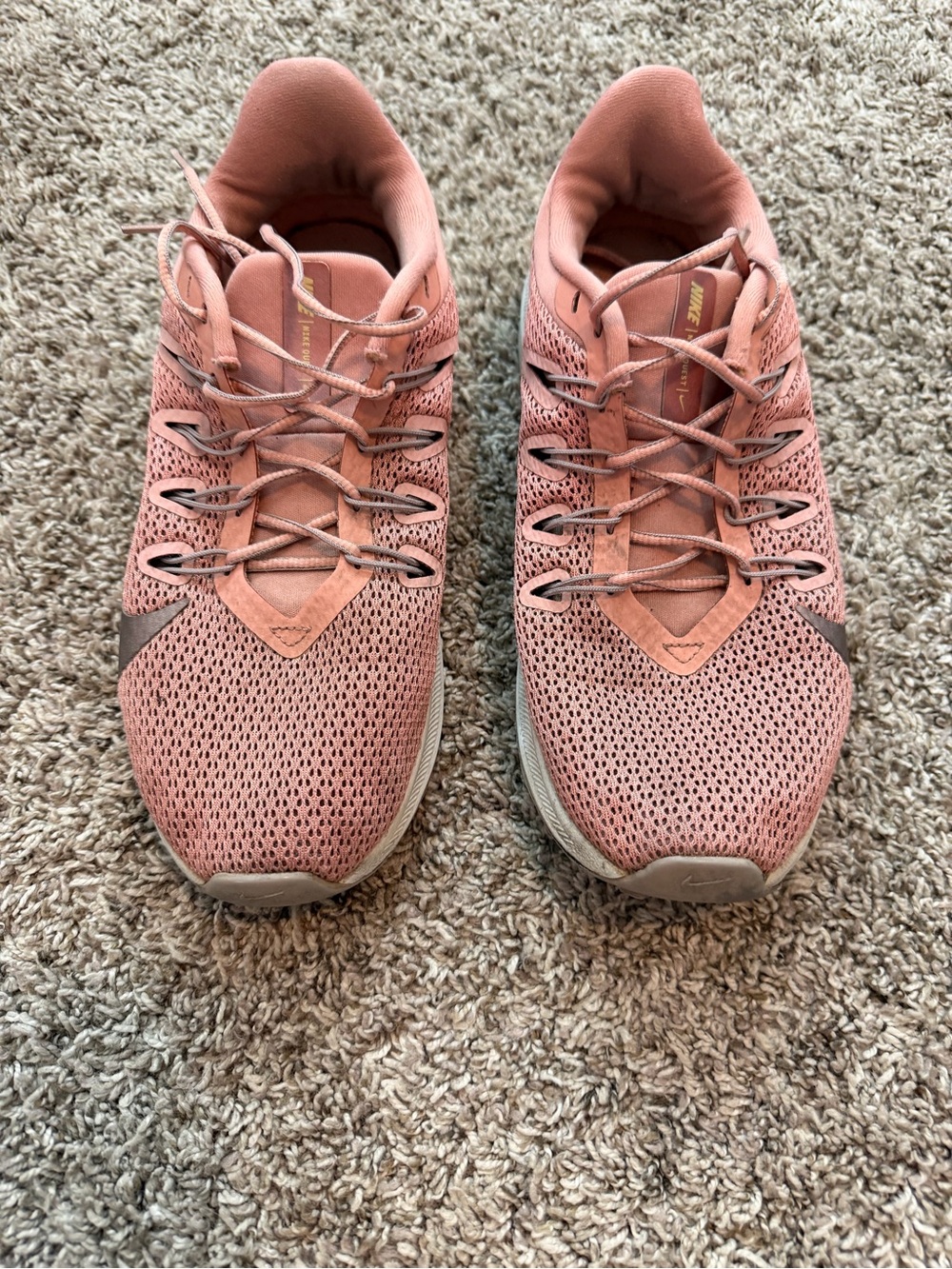 Nike Women's Coral-Pink Breathable Running Sneakers